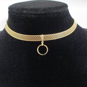 Gold or Silver MESH Choker/Necklace, Vintage 60's,Gold Choker, Silver Choker